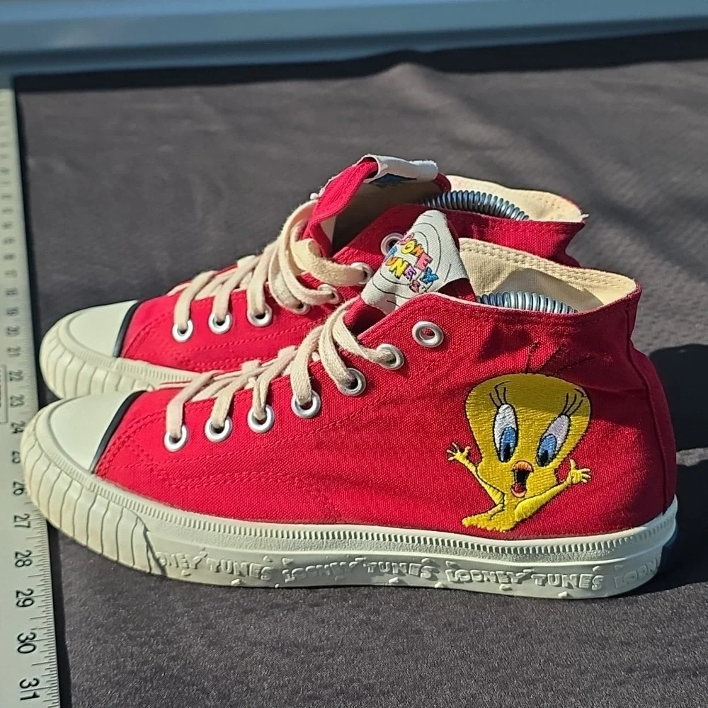 Vintage Looney Tunes Canvas Keds Tweety Bird Size‎ 6.5 M Shoes 90's Y2K Skate